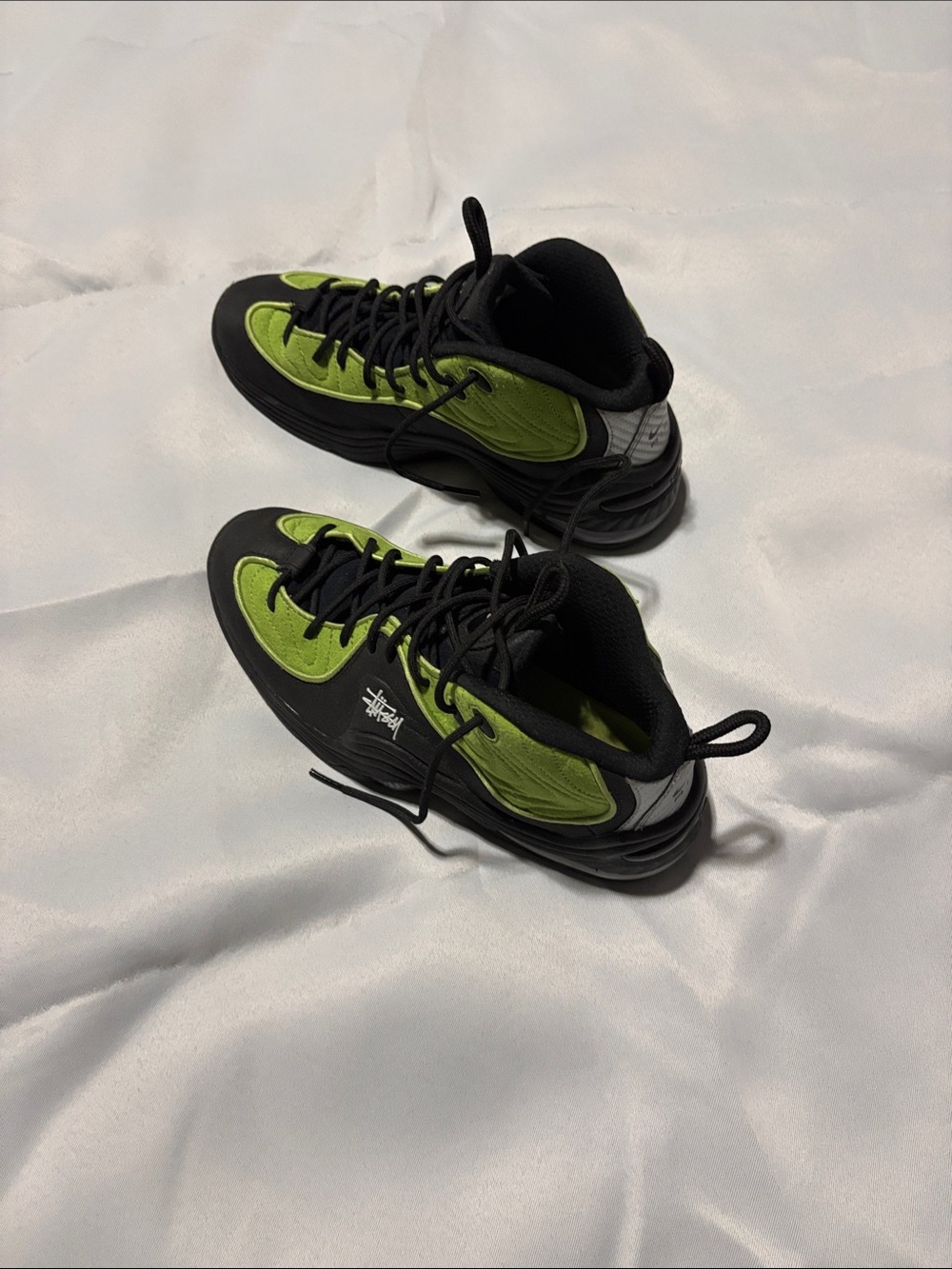 Nike Black and Lime Green Low-Top Sneakers
